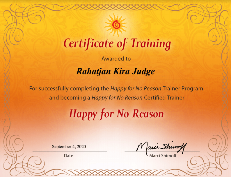 Certificate of Training